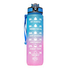 1 Lt BPA FREE Motivational Sports Water Bottle with Time Marker - Alkaline World