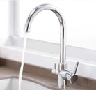 3 Way Mixer Tap Chrome Umbrella Style 360 Rotation - Alkaline World