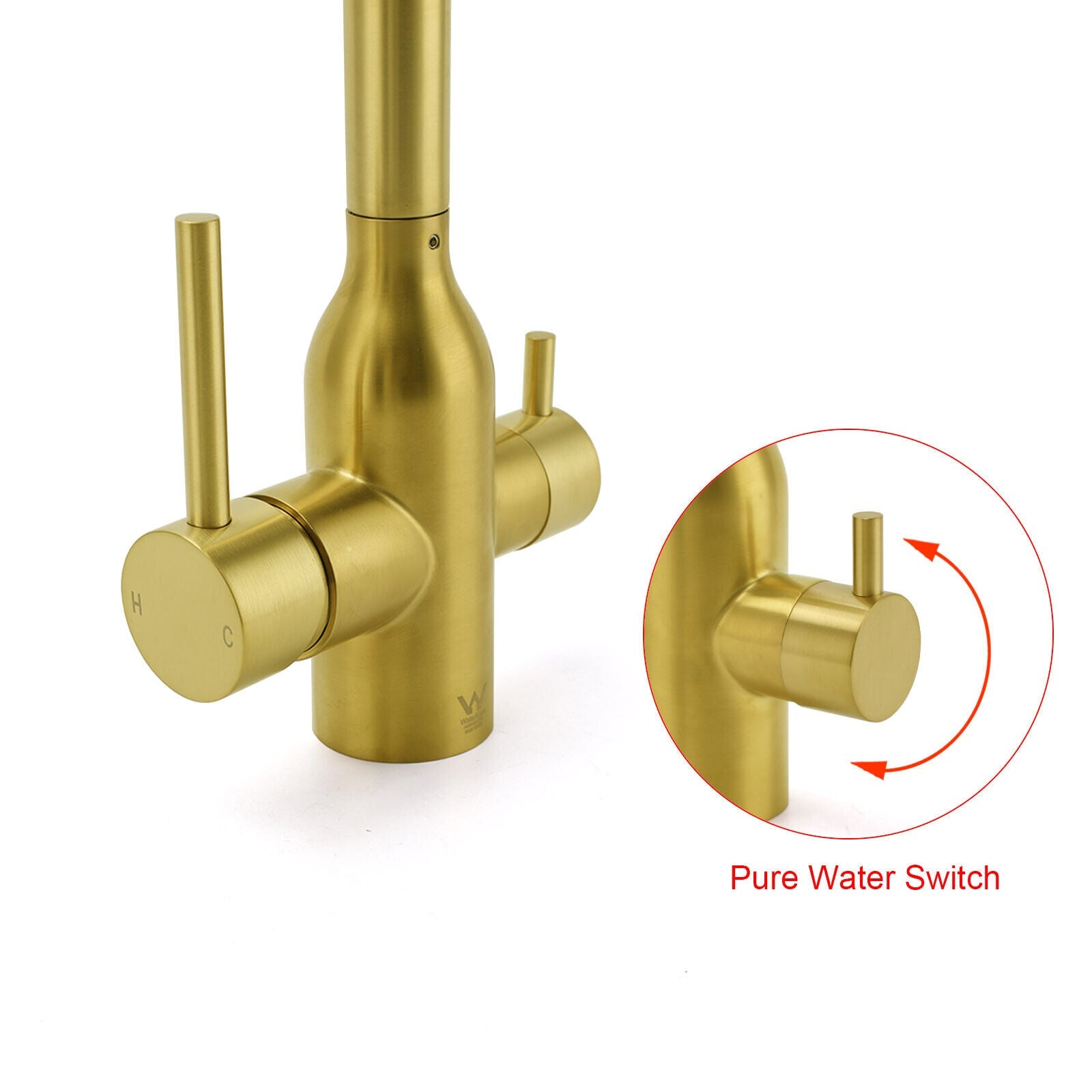 3 way mixer tap Luxury Style Gold - Alkaline World