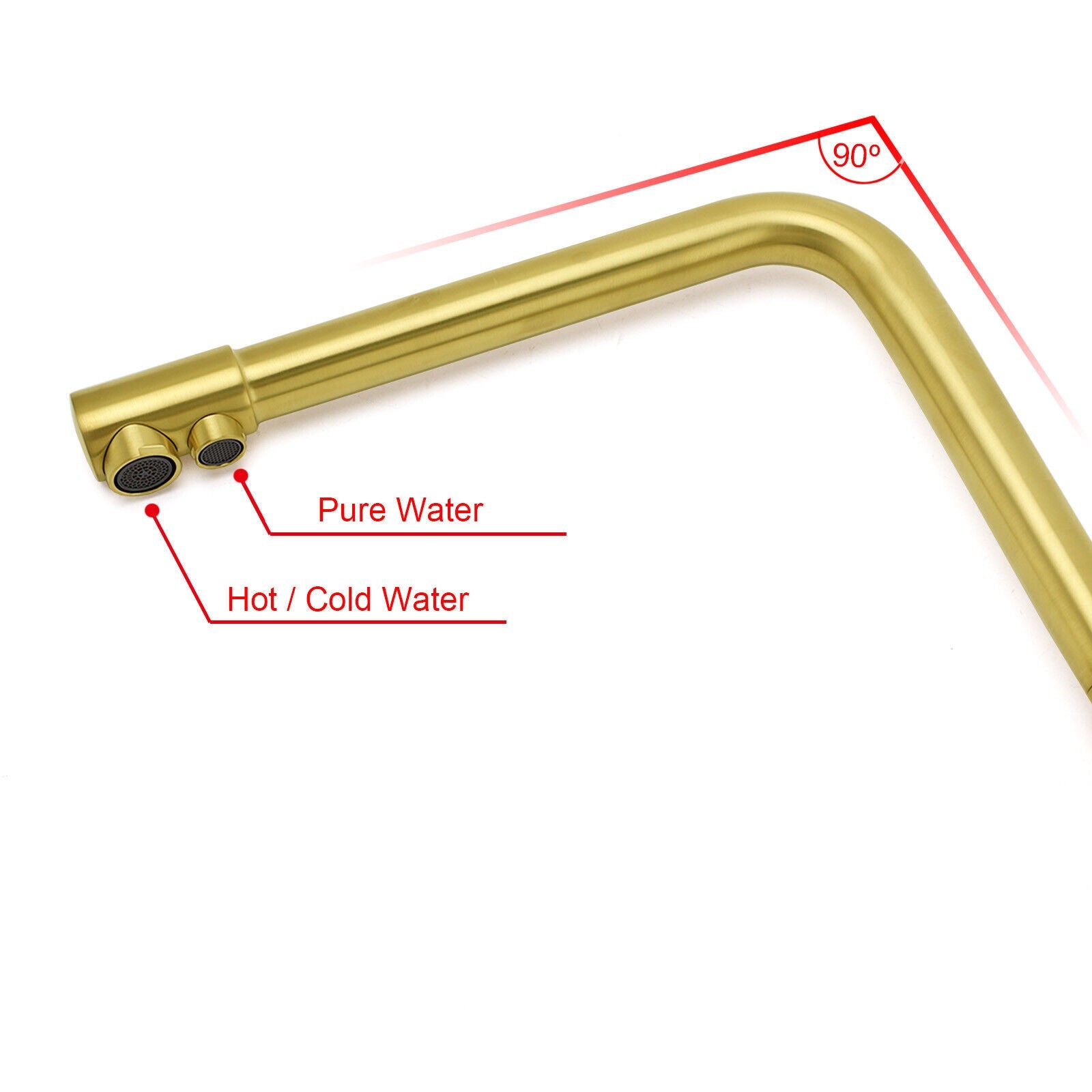 3 way mixer tap Luxury Style Gold - Alkaline World