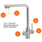 3 way mixer tap Luxury Style Nickel - Alkaline World