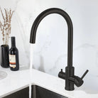 3 Way Mixer Tap Matte Black Umbrella Style 360 Rotation - Alkaline World