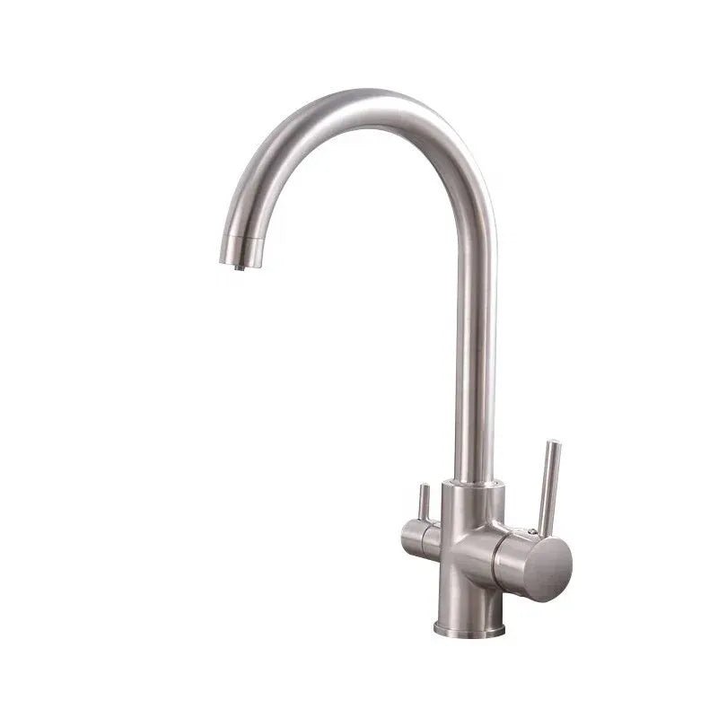 3 Way Mixer Tap Nickel Umbrella Style 360 Rotation - Alkaline World