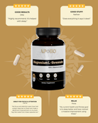 Bottle of Apollo Nutraceuticals Liposomal Magnesium L-Threonate capsules for magnesium supplement, with 90 capsules visible.