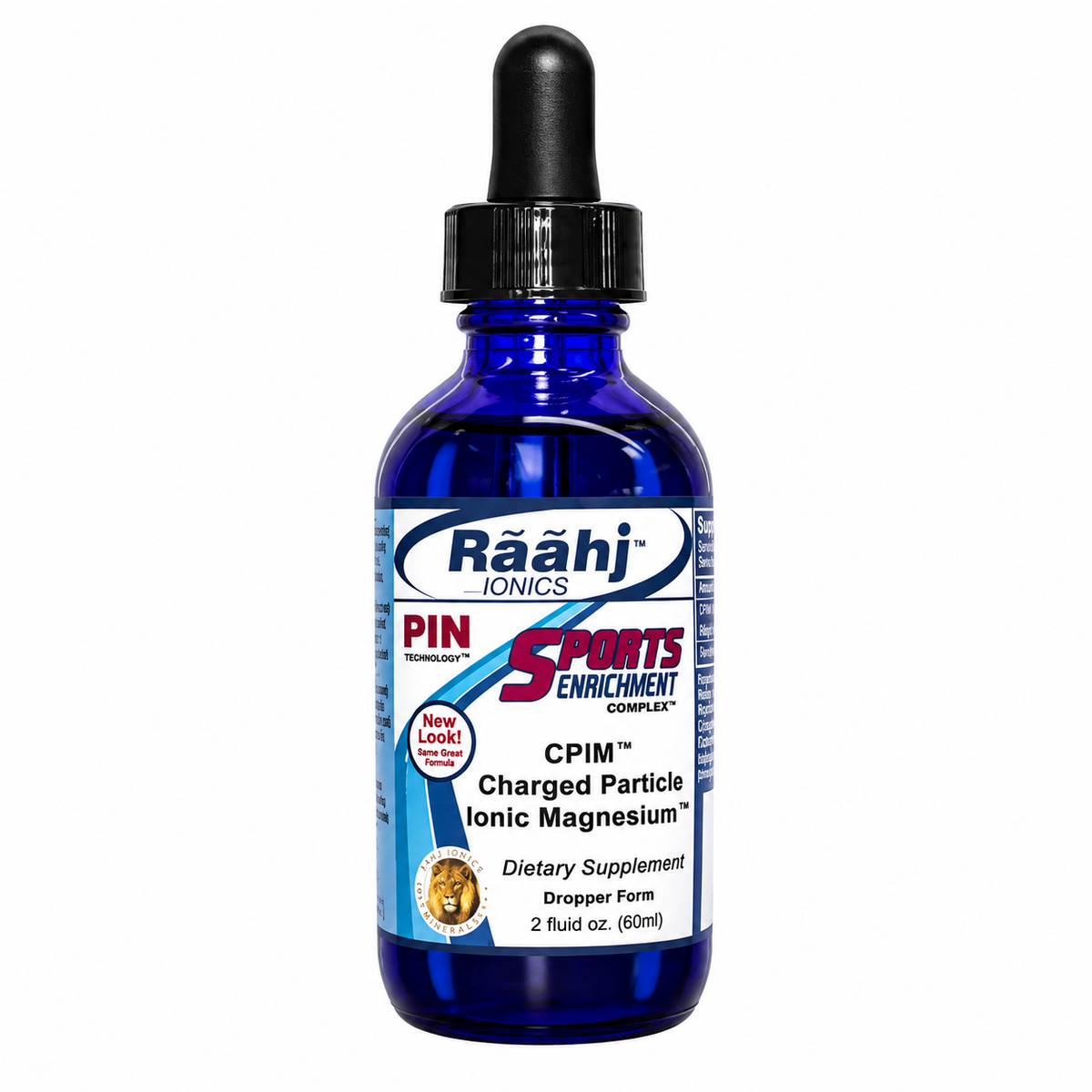 Blue dropper bottle of Miracle II Australia Ionic Magnesium supplement in 60ml for muscle and nerve support.