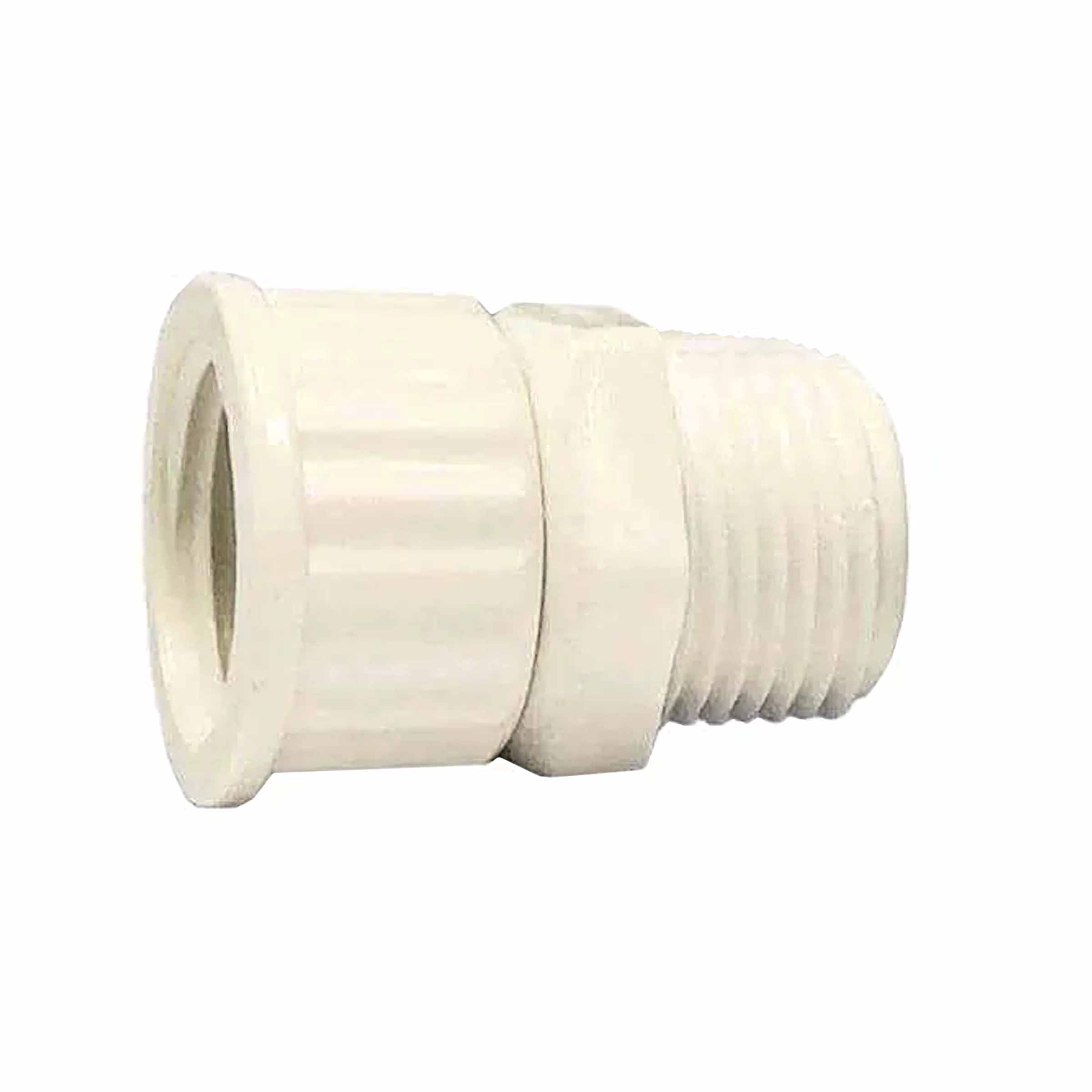 C360 shower filter wall connector durable white PVC fitting for easy installation.