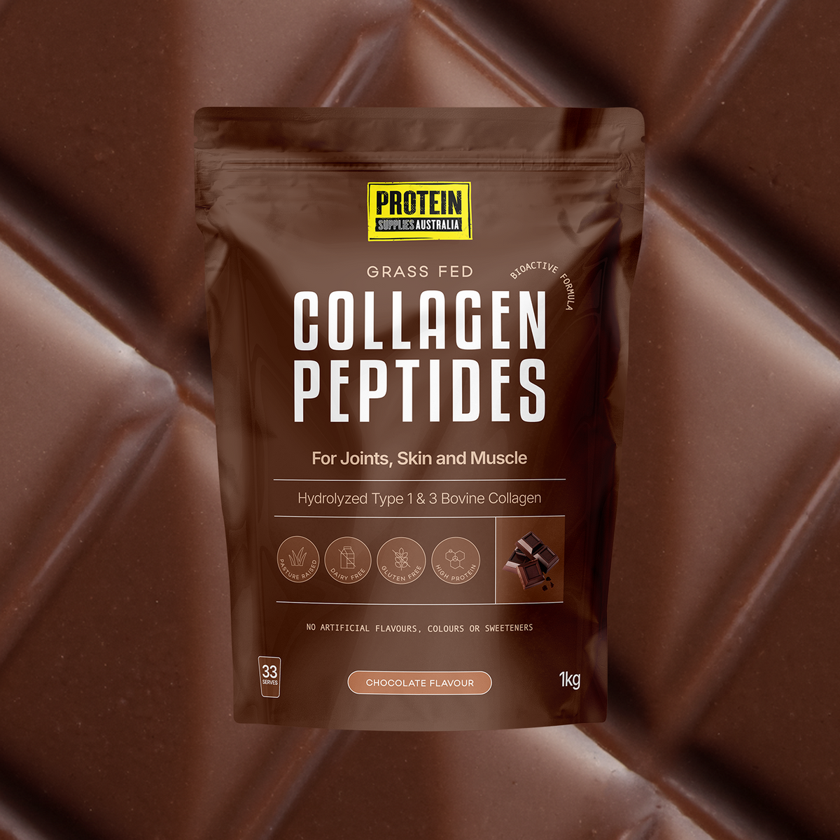 PSA Collagen Peptides Chocolate flavour detail