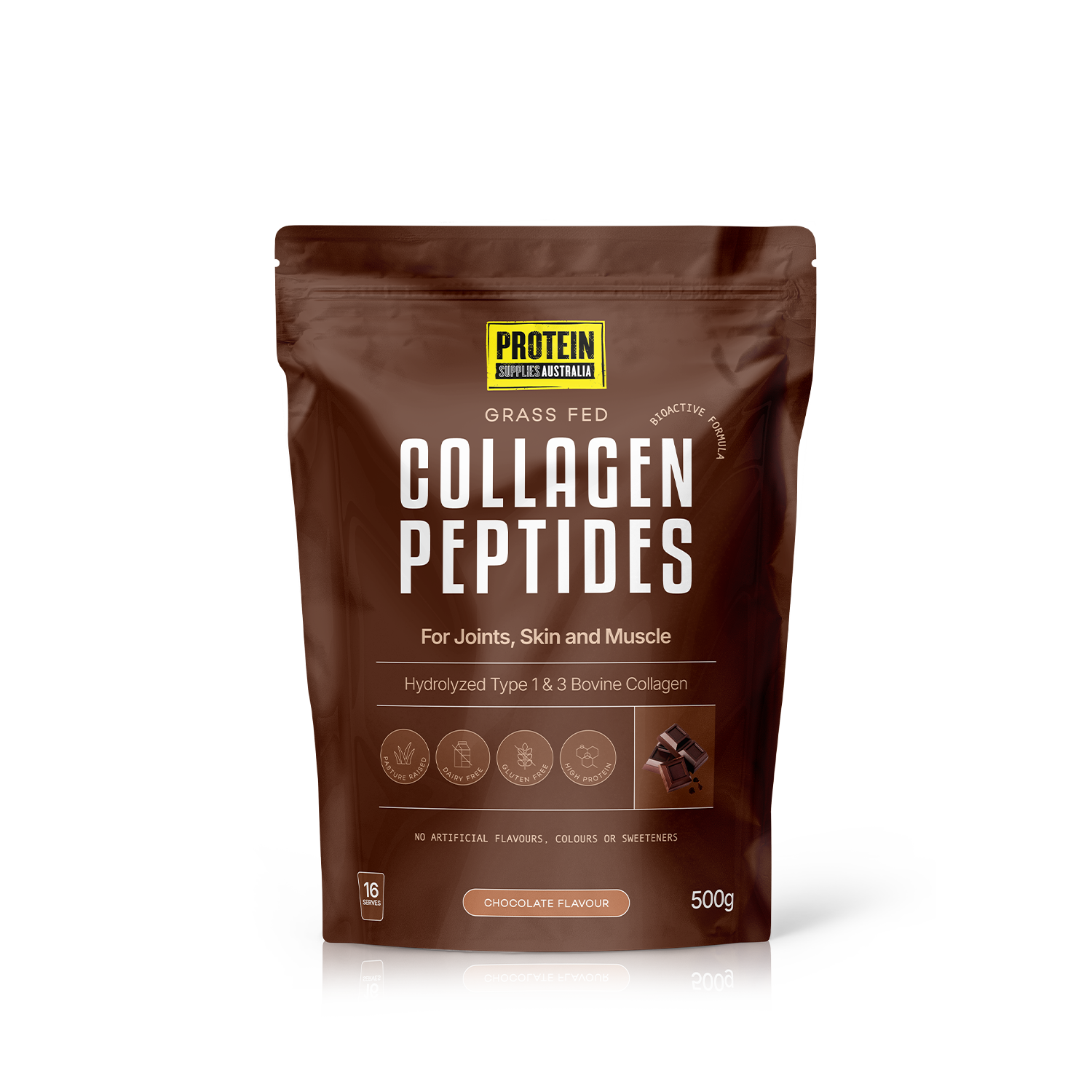 PSA Collagen Peptides Chocolate 500g pouch