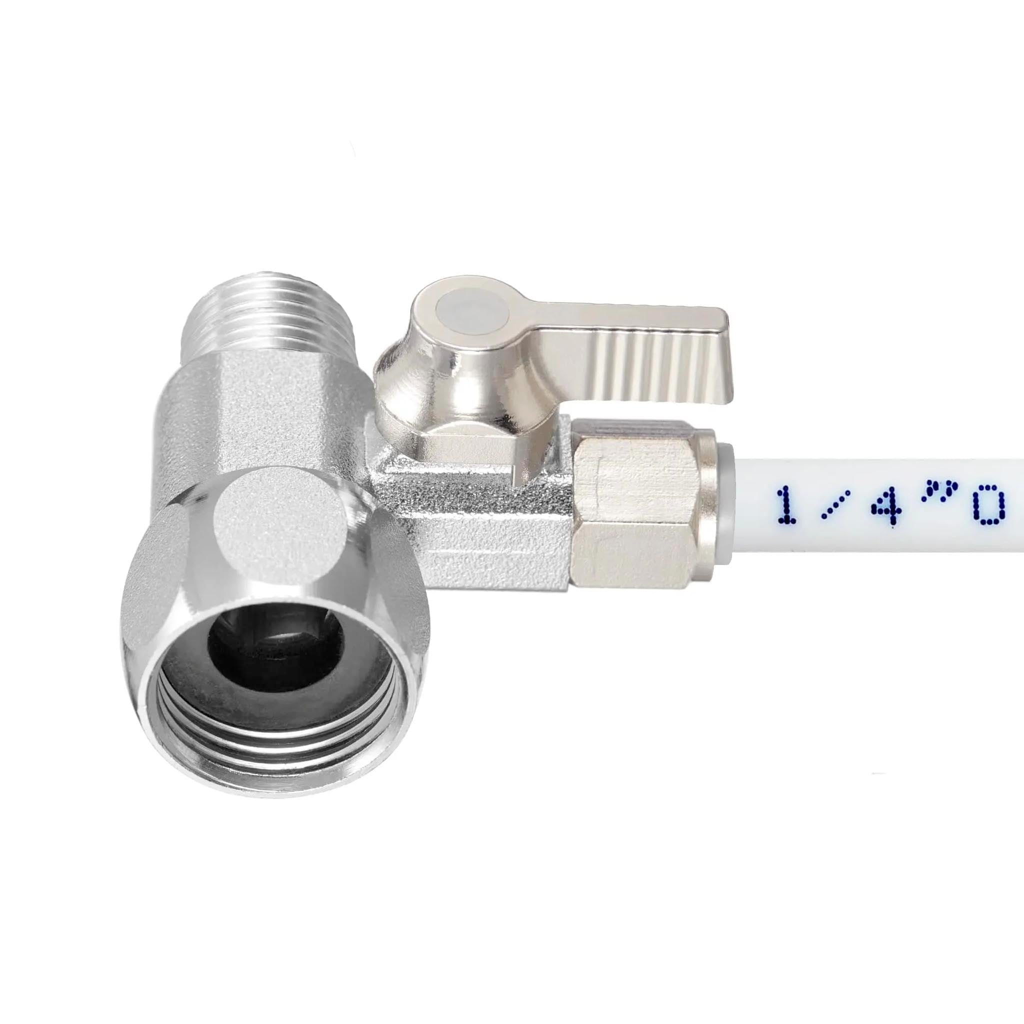Aquarius M25 Bench Top Filter with T-connector and dual outlets, part of the Aquarius Water alkaline ionized structured water system.