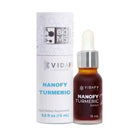 Vidafy Nanofy Curcumin 15ml bottle with turmeric extract in a clear glass container, showcasing the supplement product.