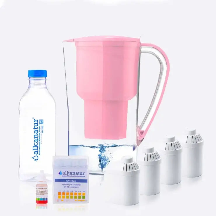 Alkanatur Alkaline Ionised Water Jug Annual Pack Pink - Alkaline World