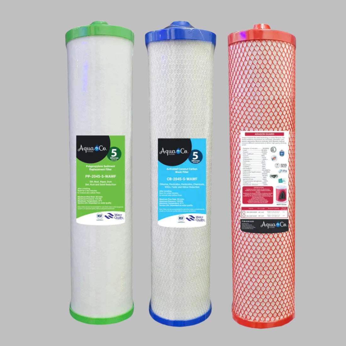 AquaCo Replacement Filter Set 20" x 4.5" - Alkaline World