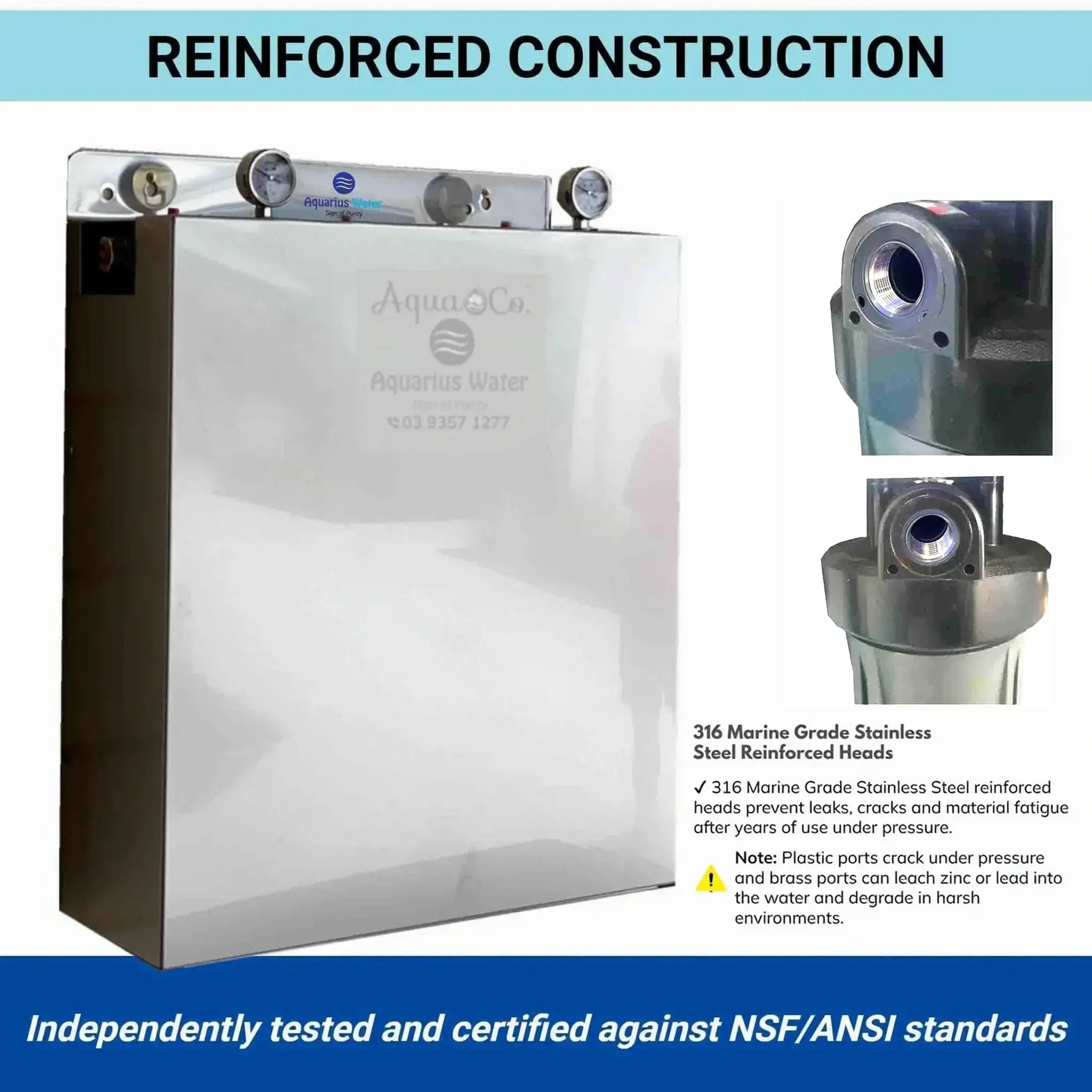 AquaCo Whole House Three Stage Water Filter System - Alkaline World