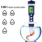 Aquarius Water 5 in 1 Digital Meter TDS EC Salinity TEMP PH Water Tester - Alkaline World