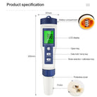 Aquarius Water 5 in 1 Digital Meter TDS EC Salinity TEMP PH Water Tester - Alkaline World