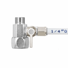 Aquarius M25 Alkaline Ionised Structured Water System connection fitting with valve for water systems.