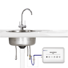 Aquarius M25 Alkaline Ionised Structured Water System installed under sink with modern tap.