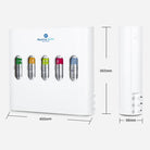 Aquarius Water M25 Bench Top Alkaline Ionised Structured Water Filter system showing the compact filter unit for clean drinking water.