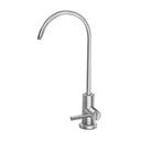 Brushed nickel Aquarius Water faucet tap with modern design and single handle for kitchen or bathroom use.