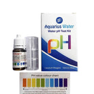 Aquarius Water pH test drops for measuring water acidity or alkalinity, shown in a small bottle with colorful dropper cap.