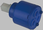 35mm ceramic disc tap cartridge for 3-way mixer tap by Aquarius Water, showing the ceramic disc and internal components.