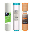 Fluoride Removal Replacement Filters Whole-House Triple System 20" x 4.5" - Alkaline World