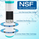 Fluoride Removal Replacement Filters Whole-House Triple System 20" x 4.5" - Alkaline World