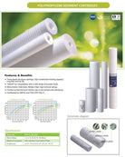 Aquarius Water Polyspun Sediment Filter Cartridge, 10 x 2.5 inches, for whole house water filtration system.