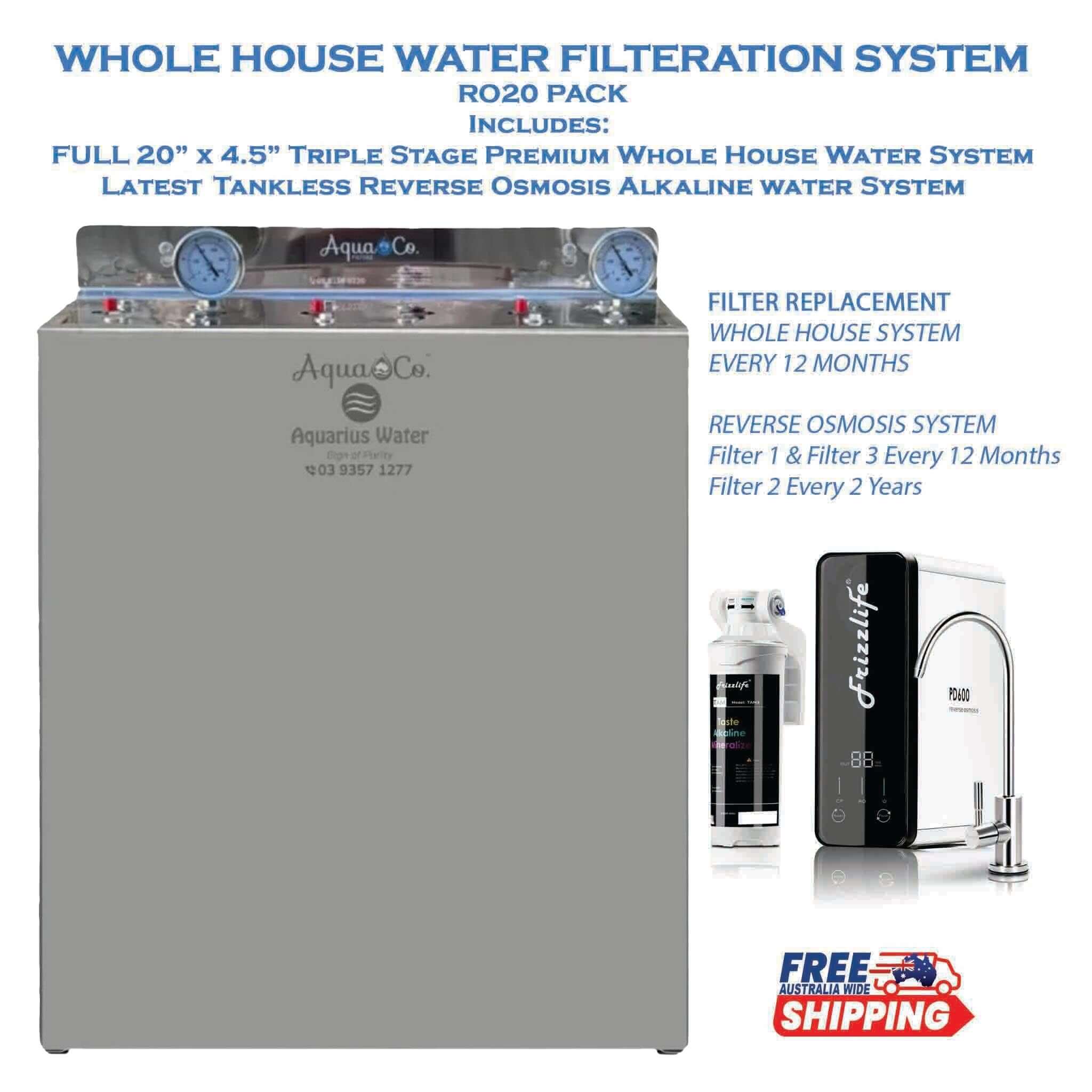 Whole House Water Filter System RO20 Pack - Alkaline World