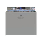 Aquarius Water Whole House Triple System with 10x4.5-inch stainless steel cover for water filtration or treatment.