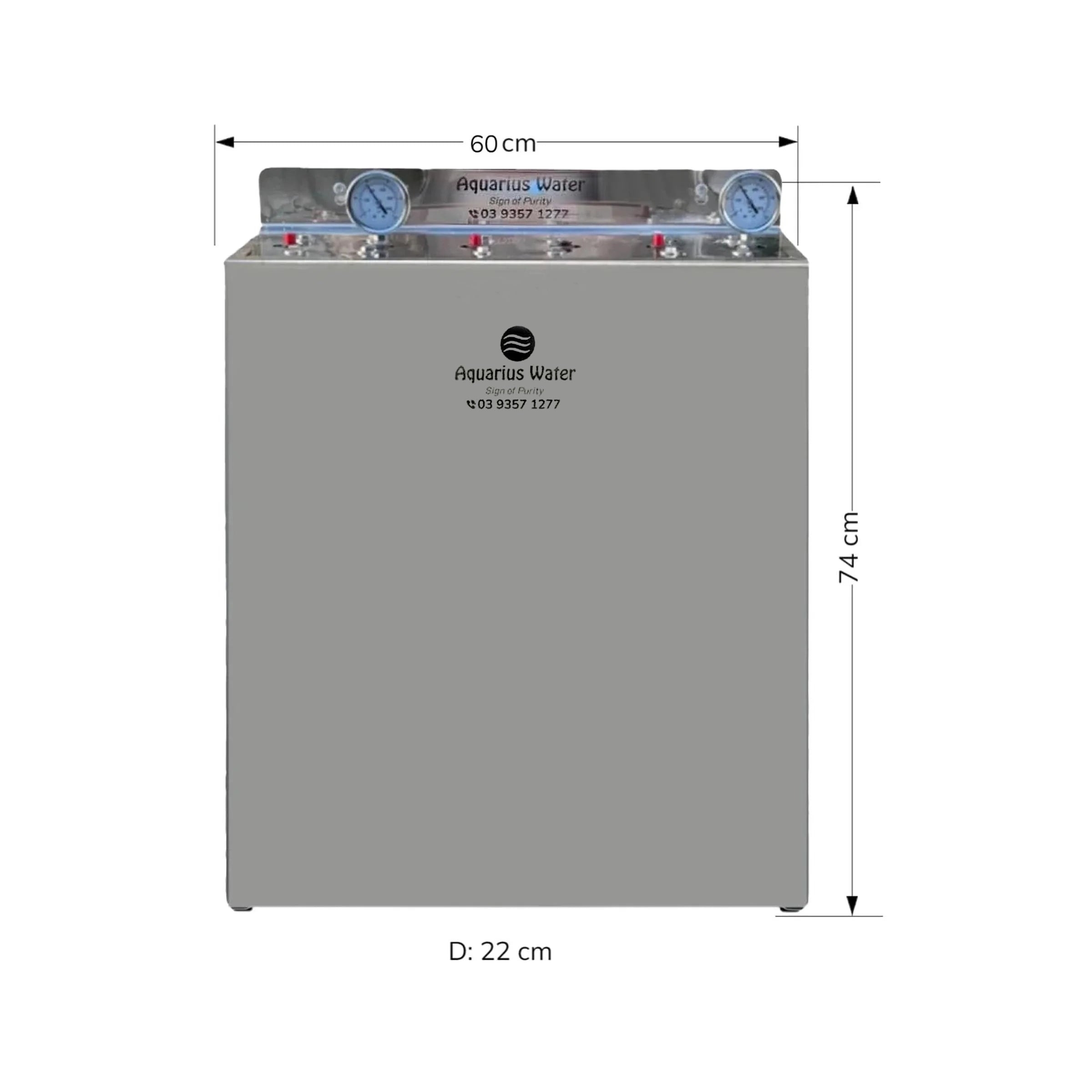 Aquarius Wellness fluoride removal whole house system with stainless steel cover, designed for effective water purification.