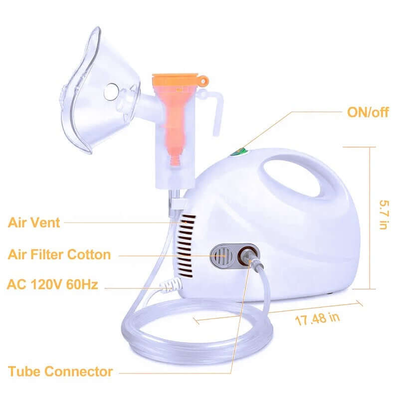 Aquarius Wellness professional compressor ultrasonic air inhaler and nano sprayer nebuliser for respiratory therapy.