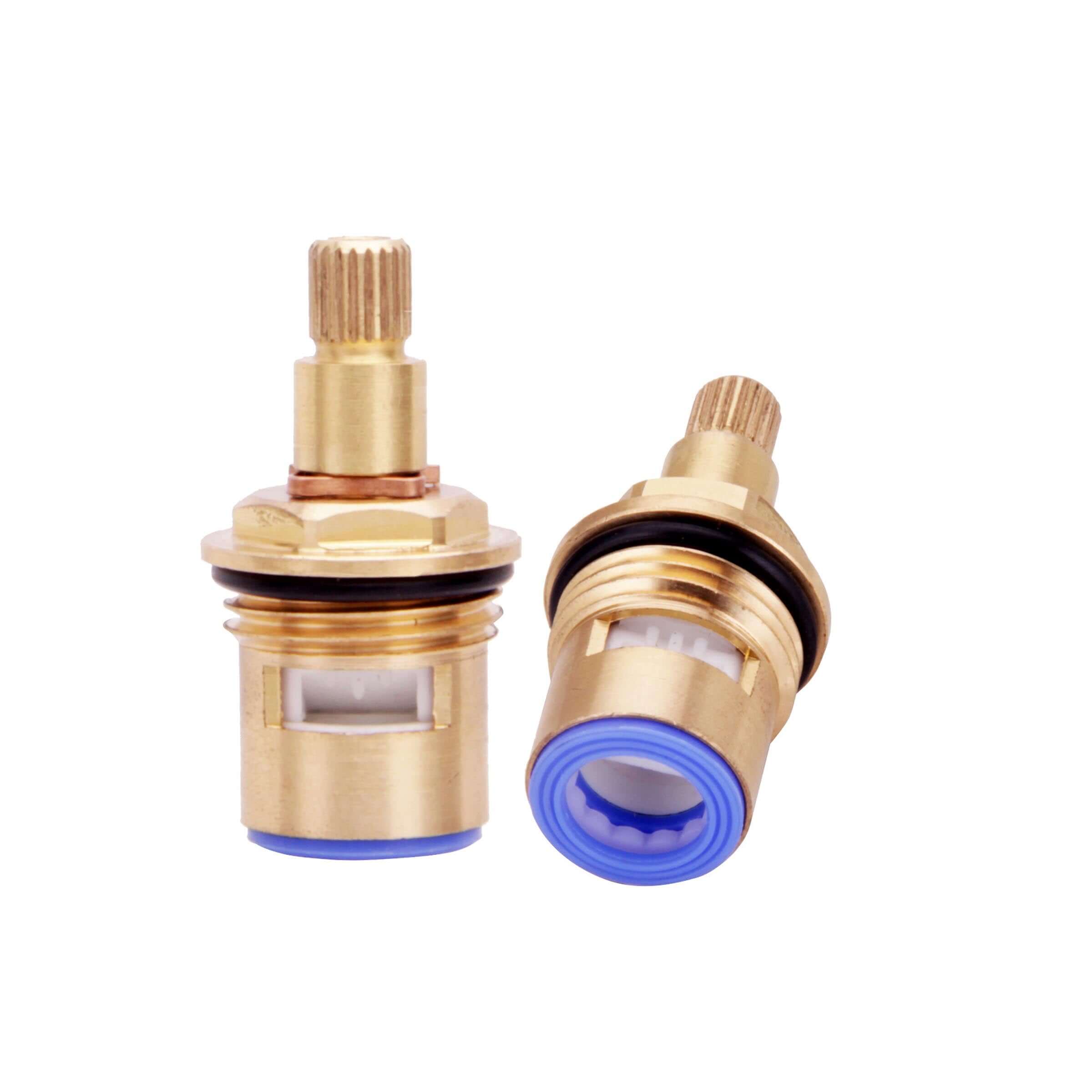 Aquarius Wellness replacement cartridge for 3-way mixer tap with pullout spout, showing the internal valve and connection points.
