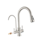 Replacement cartridge for Aquarius Wellness 3-way mixer tap with pullout spout, showing the internal valve mechanism.