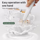 Aquarius Wellness USB handheld rechargeable electric smoothie mixer with a sleek design for quick blending.