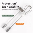 Aquarius Wellness USB handheld rechargeable electric smoothie mixer for blending drinks and smoothies easily.
