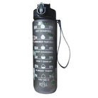 1 Lt BPA FREE Motivational Sports Water Bottle with Time Marker - Alkaline World