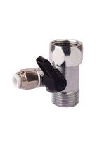 Aquarius Wellness T-Connector 1/2" to 1/4" Easy Fit, plumbing fitting for connecting pipes in water systems.