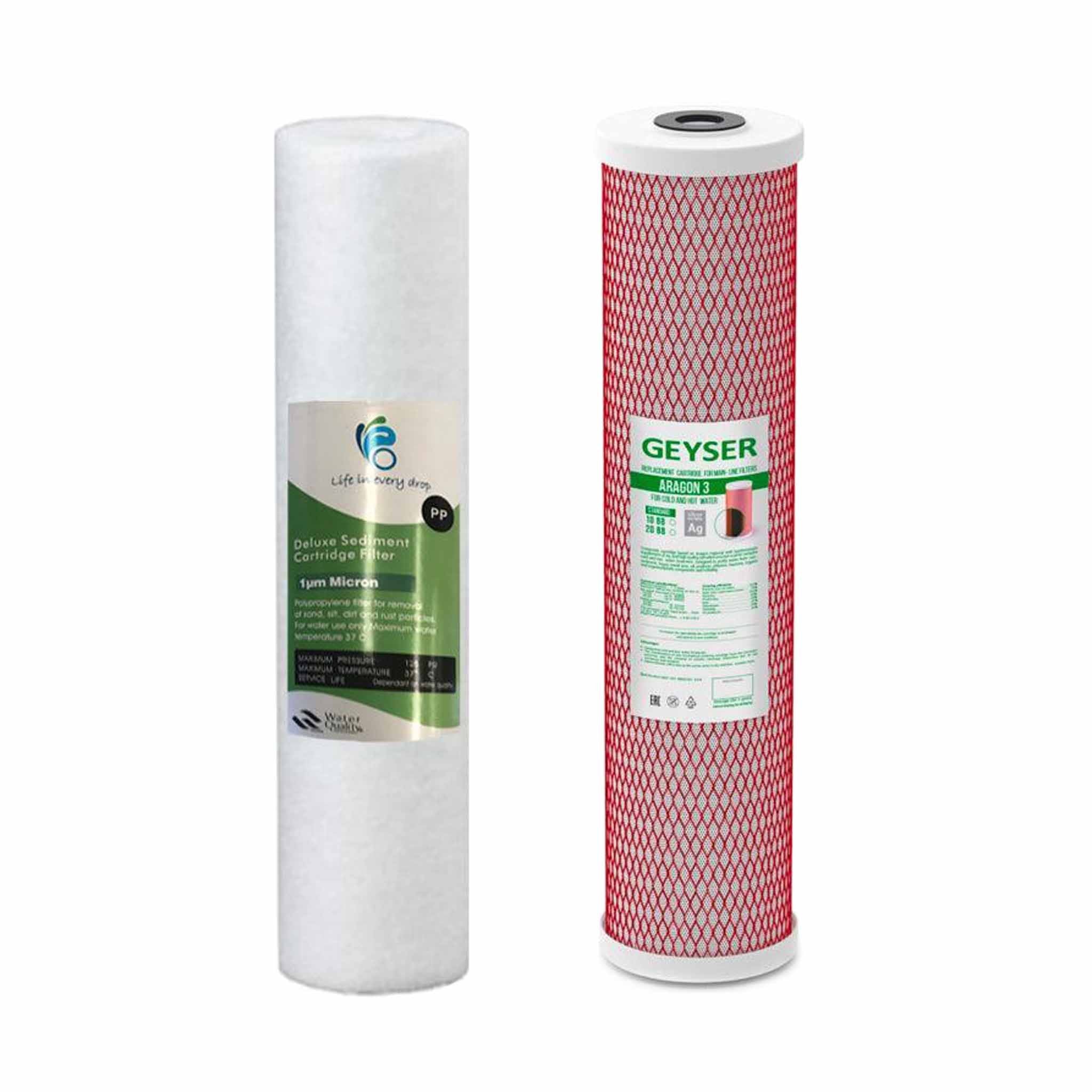 Aquarius Whole - House Twin Filtering System 20" x 4.5" - Alkaline World
