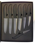 Special Edition Cara Chef Cynthia Louise Premium Knife Set with stainless steel blades and ergonomic handles for precise cutting.