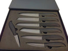 Special Edition Cara Chef Cynthia Louise Premium Knife Set with stainless steel blades and ergonomic handles for home cooking.