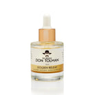 Large Don Tolman Golden ReLeaf supplement bottle from Don Tolman Products with a dark label and gold accents.