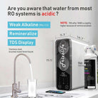 FrizzLife PD600 under-sink reverse osmosis alkaline water filtration system installed under kitchen sink.