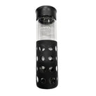 Glass Bottle with Silicon Sleeve 550ml – Black - Alkaline World