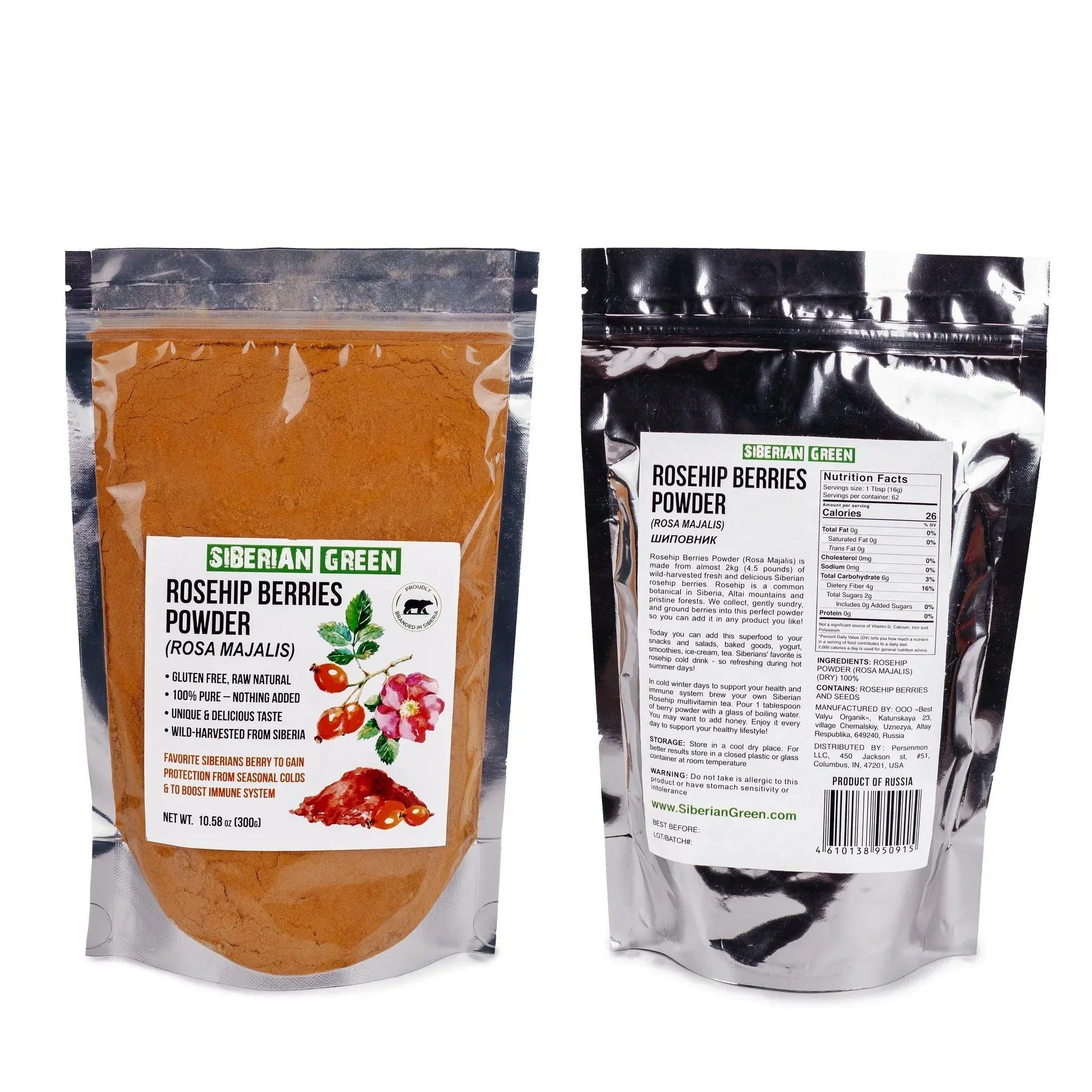 Ground Siberian Rose Hip Herbal Tea Flour Powder 300g - Alkaline World