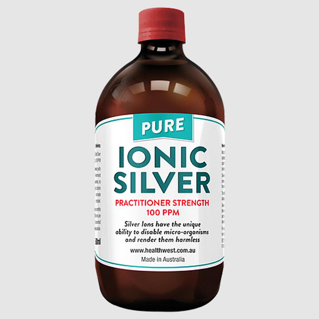 HealthWest Ionic Silver Practitioner Strength 100ppm - Alkaline World