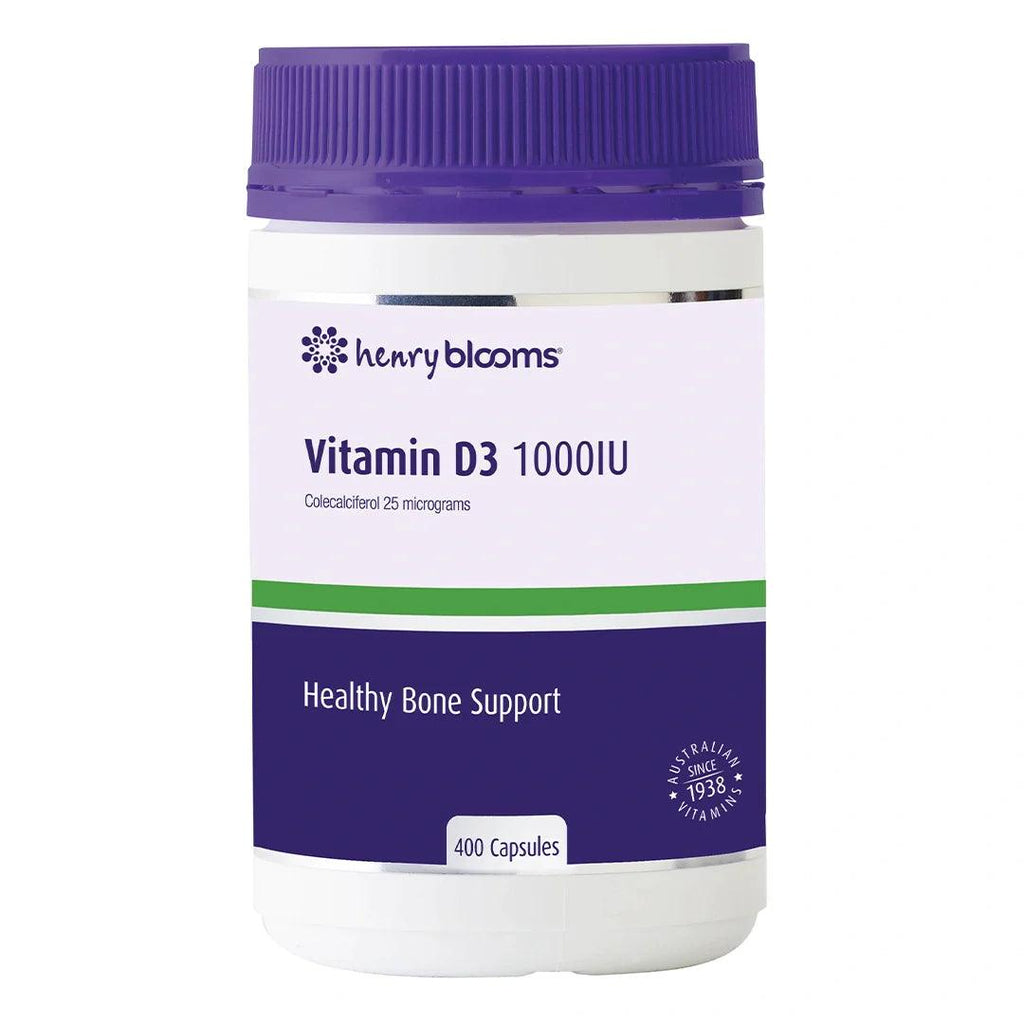 Henry Blooms Vitamin D3 1000IU 400 Capsules - Alkaline World