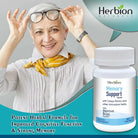 Herbion Naturals Memory Support multivitamin capsules in a clear bottle, designed to boost cognitive health and memory.