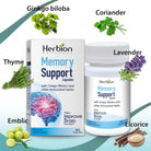 Herbion Naturals Memory Support multivitamin capsules in a bottle, designed to enhance memory and cognitive function.