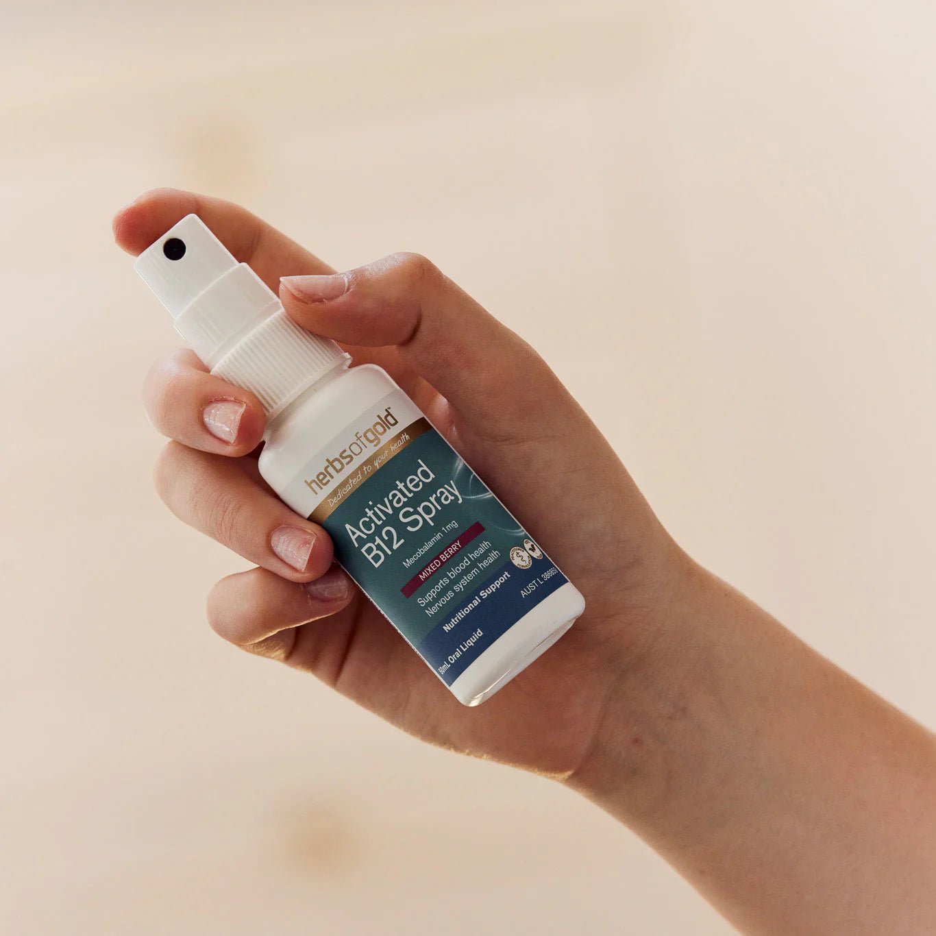 Herbs of Gold Activated B12 Spray 50mL - Alkaline World